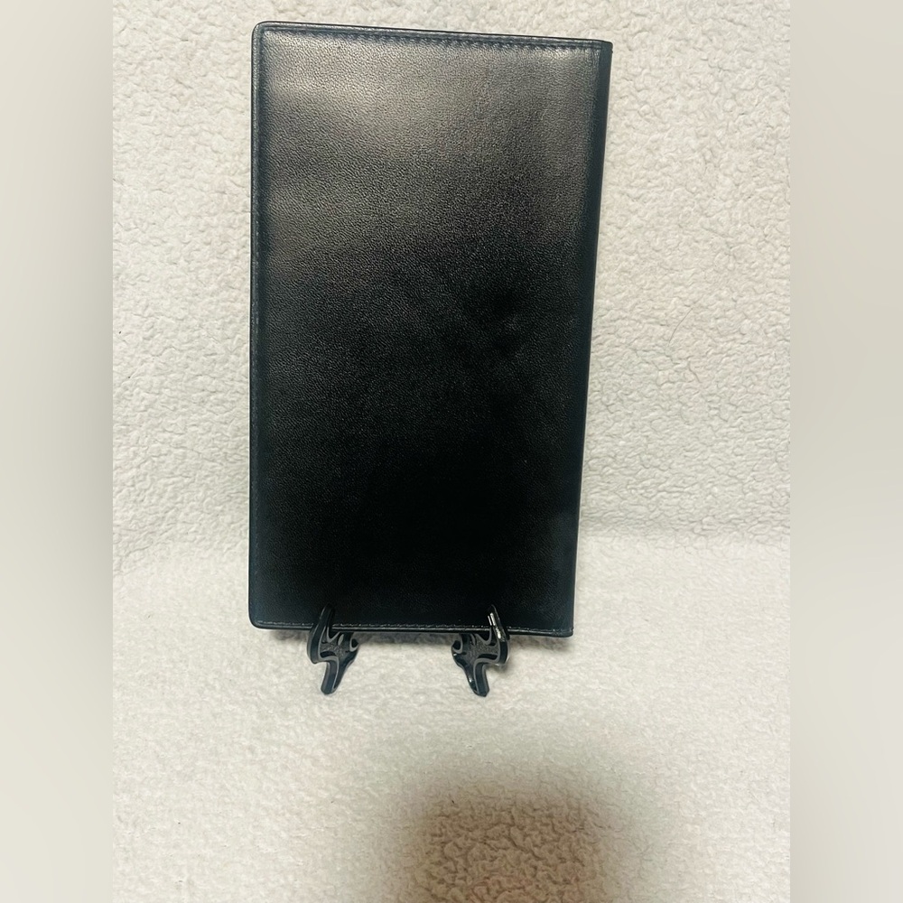 Dunhill Black Leather Checkbook/Wallet - Picture 6 of 9